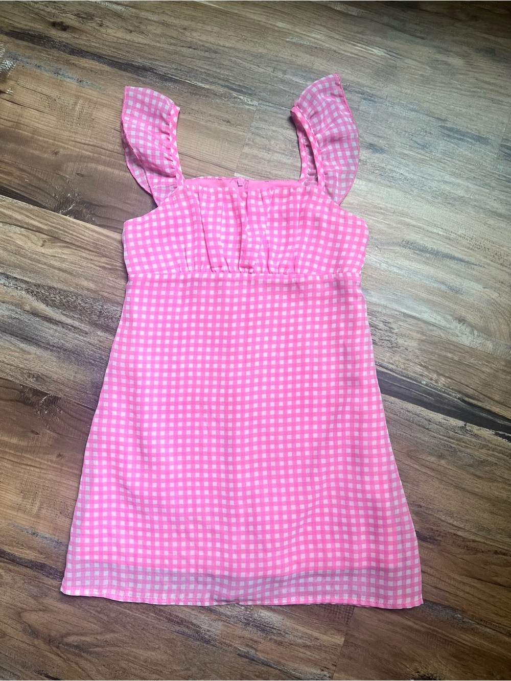Art Class pink gingham dress S (6/7)
